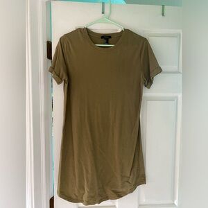 Forever 21 Olive Green Tee Shirt Dress